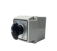 Interruptor rotatorio de 3 posiciones LW26-25/2M con leva de conmutación, 25 A, 2 polos, con caja de protección impermeable, motor eléctrico inversor(Switch Box 102)