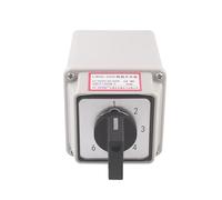Interruptor rotatorio de transferencia 20 A LW26-20/6M YMW26 con caja impermeable, 6 velocidades, segmentos, 2 cables, vías, fuente alimentación, señal voltaje