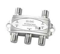 Interruptor satelital digital HD DiSEqC 4x1, 4 en 1 salida multiinterruptor soporta 4K UHD DVB-S/S2, compatible con DiSEqC 2.0/1.0 para receptor FTA, 950-2400MHz