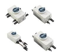 Interruptor seccionador de CC de 1200 V CC y 32 A, protección IP66, con 2 pares de conectores fotovoltaicos.(GRAY)