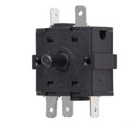 Interruptor selector de calentador eléctrico de 3 pines y 5 pines, 250 V, 16 A, accesorio de calentador nominal para varios dispositivos de calefacción, material plástico y metal (5 pines)