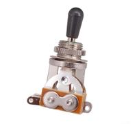 Interruptor selector de pastilla de 3 vías para perilla de palanca con punta de color, compatible con guitarras eléctricas EPI LP Style, pieza de repuesto de eje de metal (negro)