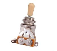 Interruptor selector de pastilla de 3 vías para perilla de palanca con punta de color, compatible con guitarras eléctricas EPI LP Style, pieza de repuesto de eje de metal (beige)