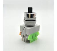 Interruptor selector giratorio de 2 posiciones, 10 A, 660 V, 4 terminales, 1 NA + 1 NC, con enclavamiento, orificio de 22 mm, interruptor de perilla LAY37-11X/2 Controls Switches