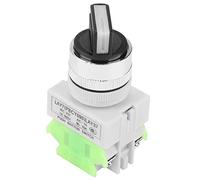 Interruptor Selector Giratorio de 3 posiciones, Interruptor Giratorio Autoblocante, Selector Mantenido Disyuntor Manual Universal, para Circuito 220V 5A Orificio de Montaje de 22 mm LAY37-20X/31