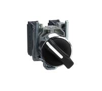 Schneider Electric Interruptor selector Harmony XB4BD25 Ø22 Negro 2 posiciones 1 NA + 1 NC