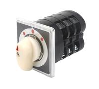 Interruptor selector rotatorio eléctrico de tres posiciones y tres polos LW5D-16/D0723.3L16A con leva y tornillos. Herramienta útil.