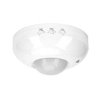 Interruptor Sensor de Movimiento PIR, 360° Detector Infrarrojo del Cuerpo Humano, Interruptor de Sensor de Movimiento para Techo/Pared, para Luz LED Lámpara, Alarma, Extractor de Aire, etc (Blanco)