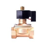 Interruptor solenoide de latón de 1-1/2" de ahorro, normalmente abierto, for agua de 220 V y 12 V, sin fiebre(G-220VAC)