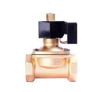 Interruptor solenoide de latón de 2" de ahorro de agua, normalmente abierto, 220 V, 12 V, energizado, sin fiebre(NPT-24VDC)