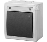 Interruptor superficie cruzado IP55 gris AQUANT 2K 5006-10