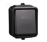 Interruptor superficie unipolar IP44 negro CEDAR WNT100C05