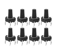 Interruptor Táctil 6x6x10 mm 100 Uds, Micro Interruptor Botón DC12V 50mA DIP, Kit Surtido para Proyectos DIY y Prototipos Electrónicos