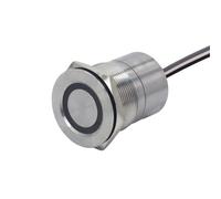 Interruptor táctil con sensor, panel de control, 16/19/22/25/30 mm, botón de bloqueo momentáneo para iluminación LED, DC 6V, 12V, 24V, 500 mA(RG Bicolor LED,30MM_JOG DELAY 30S_6-30V 500MA)