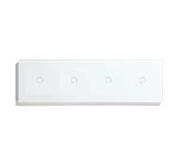 Interruptor Táctil De 1/2/3 Vías, Doble Luz, Triple Sensor, Panel Vidrio Estándar, Fondo Azul, Serie Blanca(1G 1G 1G 1G Switch)