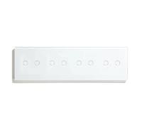 Interruptor Táctil De 1/2/3 Vías, Doble Luz, Triple Sensor, Panel Vidrio Estándar, Fondo Azul, Serie Blanca(2G 2G 2G 2G Switch)