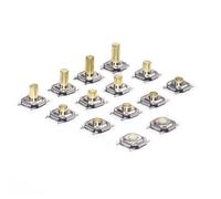 Interruptor táctil de 5,2 x, alta resolución 1,5-6,0, 4 pines, metal SMD, 12 V, micro pulsador, patas de cobre(H-2.0)