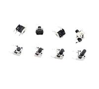 Interruptor táctil serie 6x6, 6x6x4,3/5/6/7/8/9/10 mm, pines, soporte horizontal de 2/4 pies, interruptor pulsador DIP PCB, microinterruptor de llave.(6x6 Horizontal Brack,6x6x9mm)