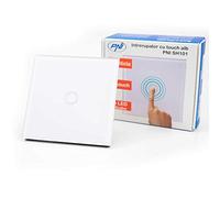 Interruptor tactil Vidrio PNI SH101, blanco con indicador LED