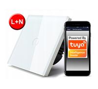 Interruptor táctil WiFi TUYA 1 circuito blanco # L+N