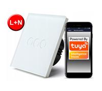 Interruptor táctil WiFi TUYA de 3 circuitos blanco # L+N