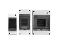 Interruptor Temporizador Caja de distribución eléctrica IP65 con interruptor MCB de 2, 3 y 5 vías, medidor y temporizador, caja de conexiones de plástico for exteriores(HT-5P)