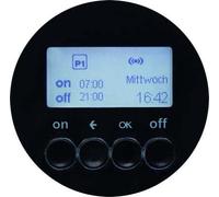 Interruptor temporizador para control de la iluminación, plataforma berker.Net, aplicación KNX radio, compatible coviva, para serie berker R.1 de hager, negro