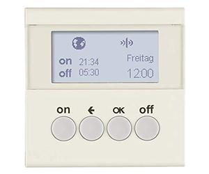 Interruptor temporizador para control de la iluminación, plataforma berker.Net, aplicación KNX radio, compatible coviva, para series berker S.1/ B.3/ B.7 de hager, blanco brillo