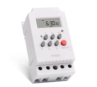 Interruptor temporizador programable Temporizador semanal Digital de carril Din, entrada de 12V CC, 7 días programable, 24 horas, interruptor de temporizador, relé de tiempo, carga de salida, alta pot