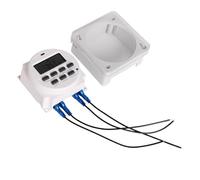 Interruptor Temporizador Temporizador de 12 V CC con formato 12/24, temporizador programable de 24 horas y 7 días, controlador de reloj, montado en panel con función de apagado y cuenta regresiva.(Wit