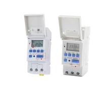 Interruptor Temporizador Temporizador digital programable con timbre, relé de timbre, microordenador, interruptor electrónico de control for montaje en riel DIN, con o sin bloqueo, 16 A.(12V no lock)