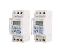 Interruptor Temporizador Temporizador digital programable semanal AHC30A de 2 cables for carril DIN, 7 días, 40 A, control de relé, CA 12 V, 24 V, 110 V, 220-240 V(1NO1NC 24V)