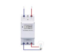 Interruptor Temporizador Temporizador digital programable semanal de 7 días con control de CA 220 V, 230 V, 12 V, 24 V, 30 A, carril DIN AHC30A THC30A(220V1NO)