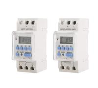Interruptor Temporizador Temporizador electrónico programable de riel DIN AHC30A, 1NO, 1NC, 40 A, 7 días, semanal, AHC30B, 1NO, 220 V CA, 12 V, 24 V CC, 18 relés de encendido/apagado(1NO1NC 12V)