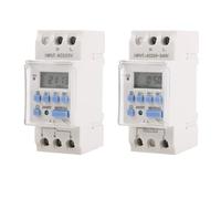 Interruptor Temporizador Temporizador electrónico programable semanal AHC30A/AHC30B, 40 A, 7 días, con riel DIN, 1 NA, 1 NC, 220 V CA, 12 V CC, 24 V CC, 18 ON/OFF(1NO1NC 220V)