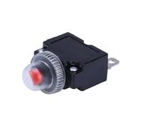 Interruptor térmico con pulsador protector de sobrecarga de 3A, 4A, 5A, 6A, 7A, 7,5A, 8A, 10A, 15A, 18A, 20A, 25A, 30A y cubierta impermeable.(BLACK,6A)