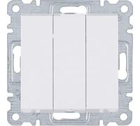 Hager lumina2 - Interruptor triple blanco polar