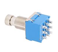 Interruptor True Bypass Foot Box, interruptor para pedal de guitarra, resistente al calor, 9 pines, práctico para dispositivos de audio (azul)