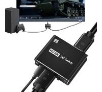 Interruptor Ultra HD 8K HDMIS 2.1, 2.1 Interruptor direccional de 48 Gbps de alta velocidad 2 en 1 OUT-Mini interruptor bidireccional 8K@60Hz 4K@120Hz HDR Splitter Converter Converter conxbox X Al