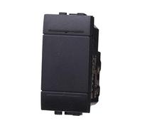 Interruptor unipolar 1P 1M 16A compatible con Bticino Living Light, 1 plaza módulo (1 pieza, negro)