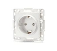 Interruptor unipolar de 1 vía, acabado blanco, ideal para controlar luces y dispositivos eléctricos en hogares y oficinas.