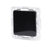 Interruptor unipolar de 1 vía, color negro, ideal para controlar la luz de una habitación y regular el encendido y apagado.