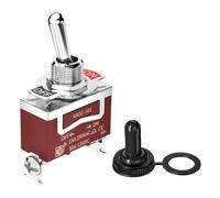 Interruptor Unipolar De Palanca - ON OFF - Conexión Con Tornillo - 15A 250VAC 20A 125VAC 30A 12VDC - Bolsa De 2 Unidades