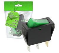 Interruptor Unipolar Verde Luminoso 11x30mm 16A 250V Conexión 3