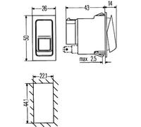 Interruptor universal Accionamiento por interruptor basculante 6FH 007 832-081