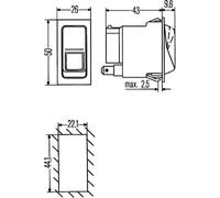 Interruptor universal Accionamiento por tecla basculante 6GM 004 570-691 HELLA