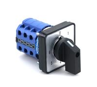 Interruptor universal de leva giratoria de transferencia, selector de panel, 20 A, trifásico, 12 tornillos, 7 posiciones, 64 x 64, 48 x 48 mm, SZW26/LW26-20/0-6.3(0-6.3 64X64mm)