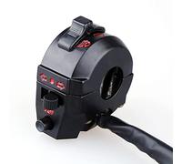 Interruptor Universal para Motocicleta, señal de Manillar, Interruptor de botón, luz de señal de para Motocicleta, Haz Alto y bajo, Negro, Interruptor Izquierdo, bocina de
