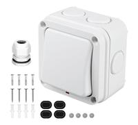 Interruptor universal, resistente a la intemperie, impermeable, interruptor de luz, interruptor doble, interruptor impermeable IP66, interruptor único,
