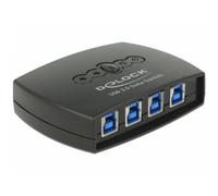 Interruptor USB DeLock 87724 4 PC a 1 USB 3.0 Plástico Negro